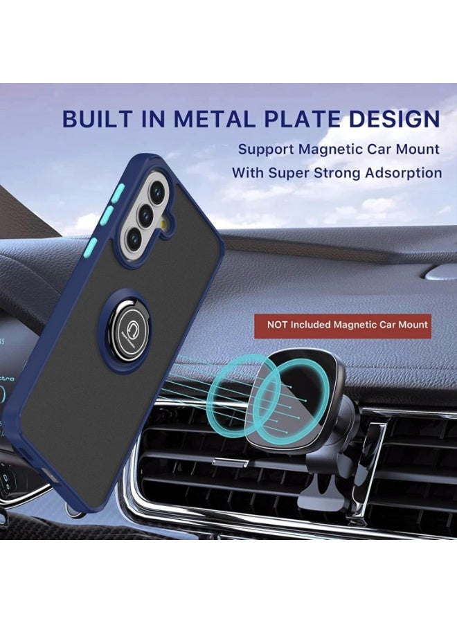 Case for Samsung Galaxy A37 5G with Ring Stand, Matte Translucent Shockproof Bumper Protective Cover for Samsung Galaxy A37 - Image 2